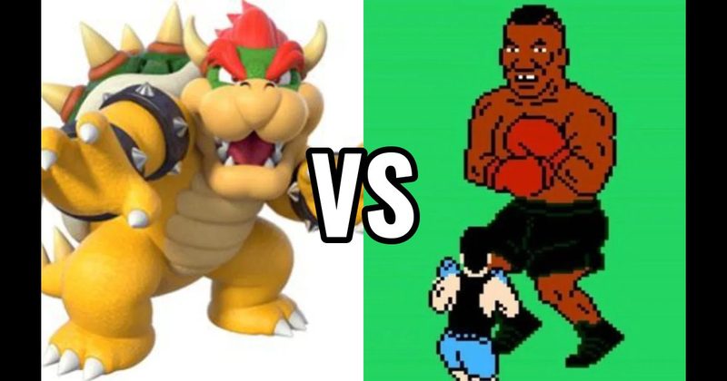 Bowser (Super Mario) vs. Mike Tyson (Mike Tyson's Punch-Out!!)