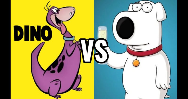 Brian Griffin (Family Guy) vs. Dino (The Flintstones)