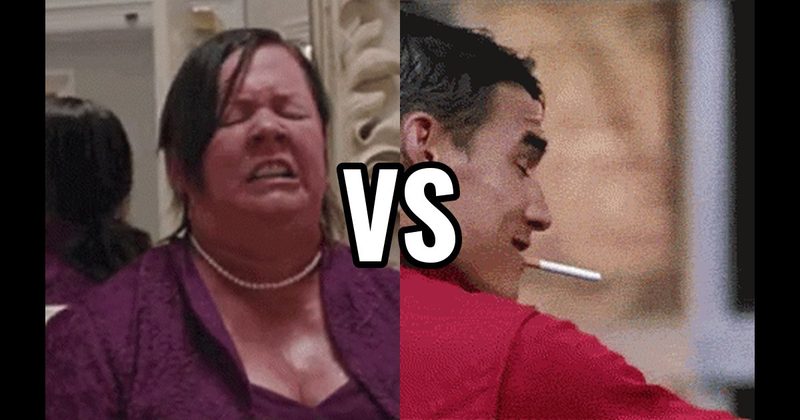 Food Poisoning (Bridesmaids) vs. Gasoline Fight (Zoolander)