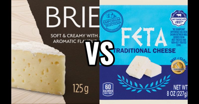 Brie vs. Feta Cheese
