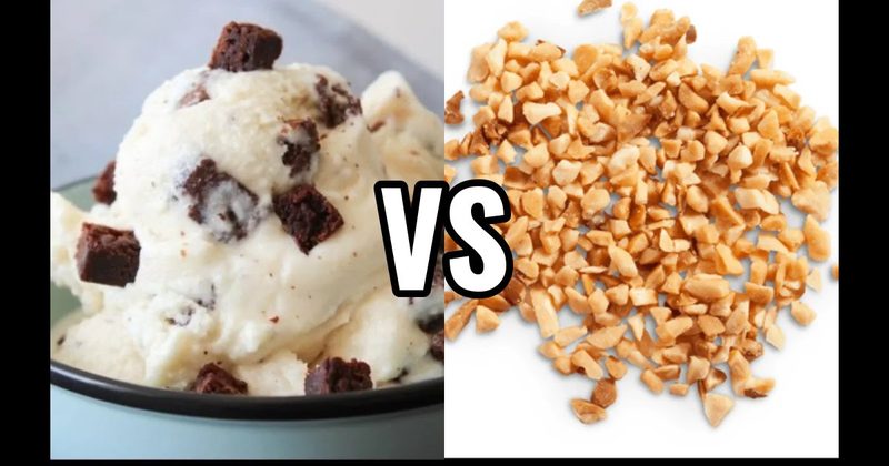 Brownie Pieces vs. Chopped Peanuts