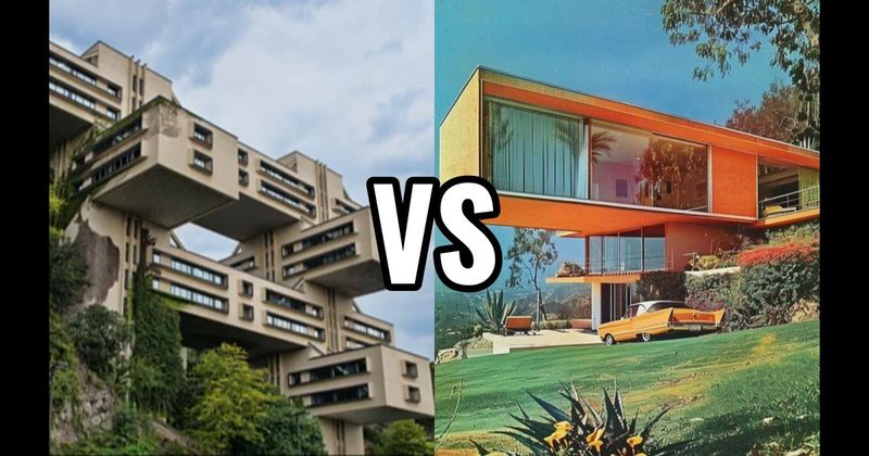 Brutalism vs. Mid-Century Modern