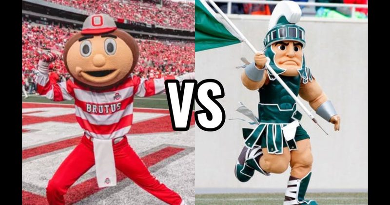 Brutus Buckeye (Ohio State Buckeyes) vs. Sparty (Michigan State Spartans)