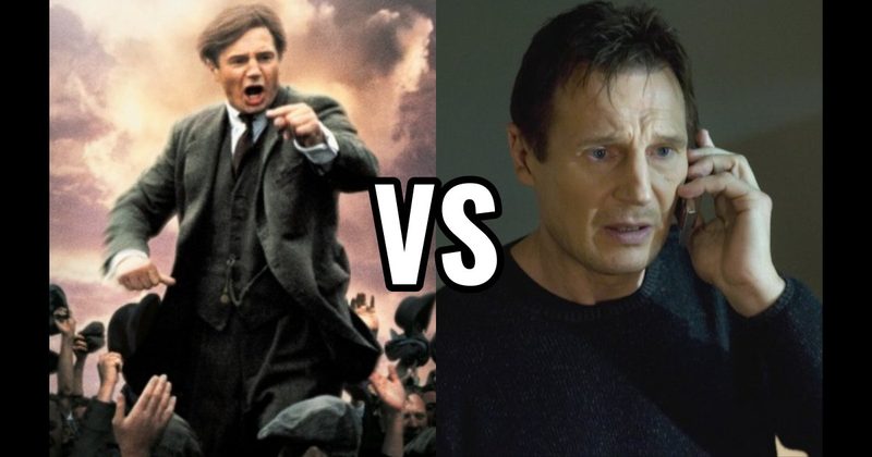 Bryan Mills in Taken vs. Michael Collins in Michael Collins