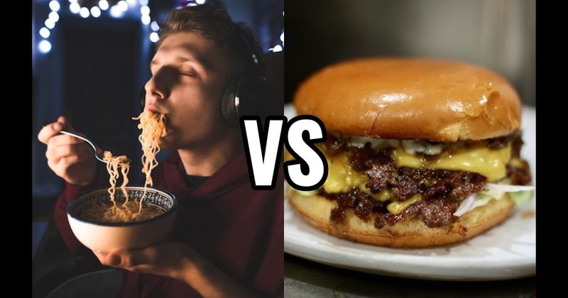 Burgers vs. Instant Ramen