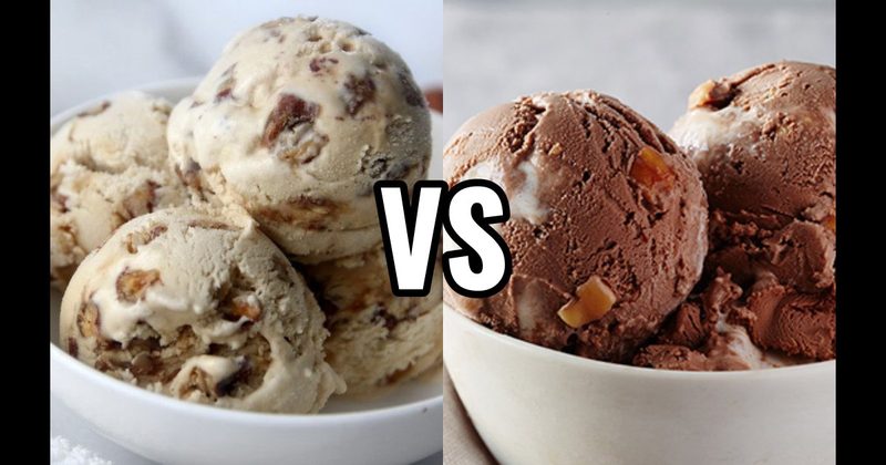 Butter Pecan Ice Cream vs. Rocky Road Ice Cream