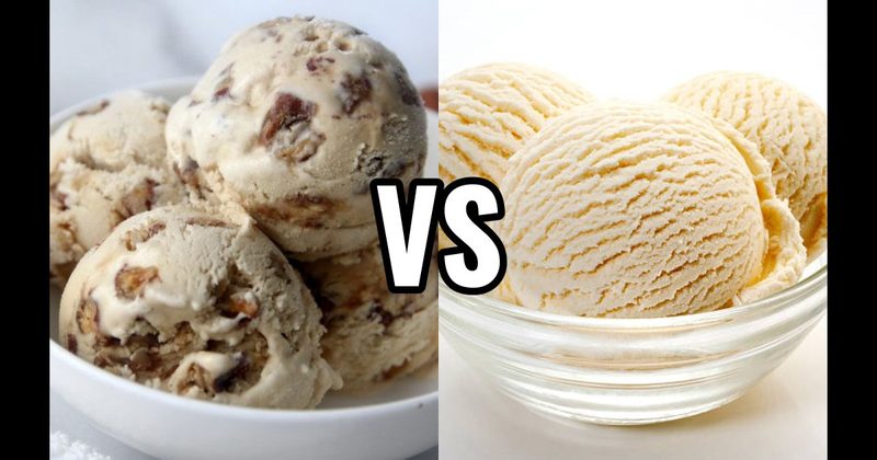 Butter Pecan Ice Cream vs. Vanilla Ice Cream