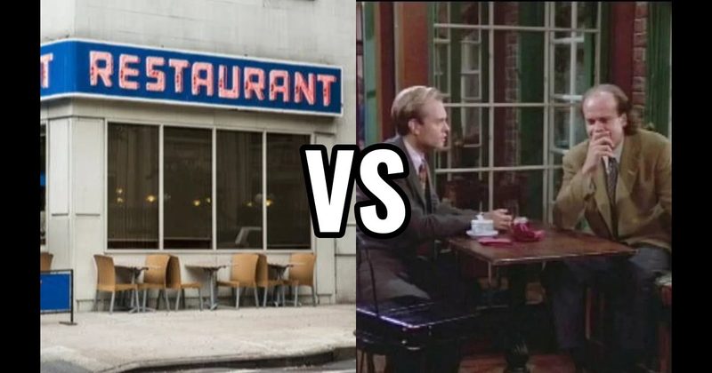 CAFÉ NERVOSA (Frasier) vs. Monk’s Café (Seinfeld)
