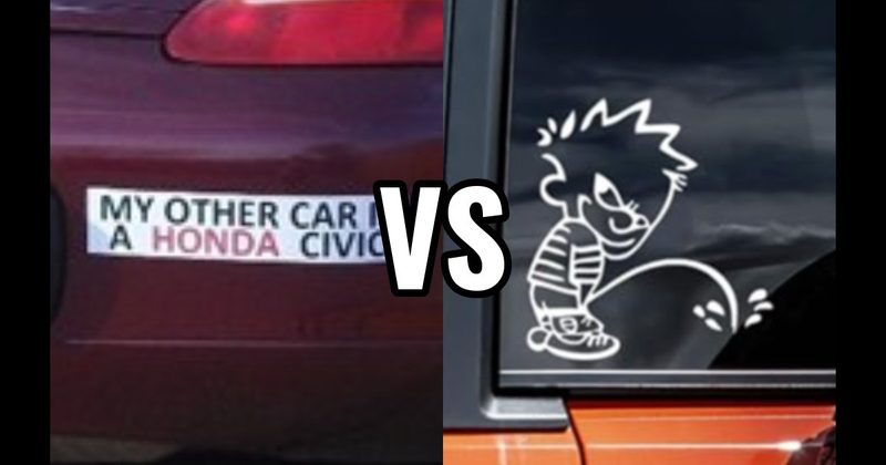 Calvin Peeing vs. My Other Car Is a ___