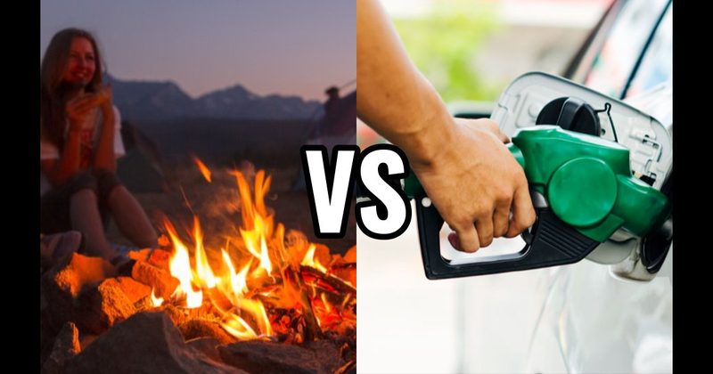 Campfire Smoke vs. Gasoline