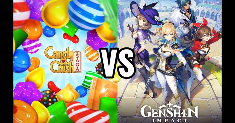 Candy Crush vs. Genshin Impact