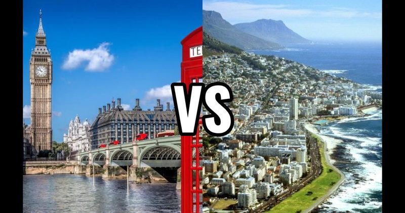 Cape Town, South Africa vs. London, England