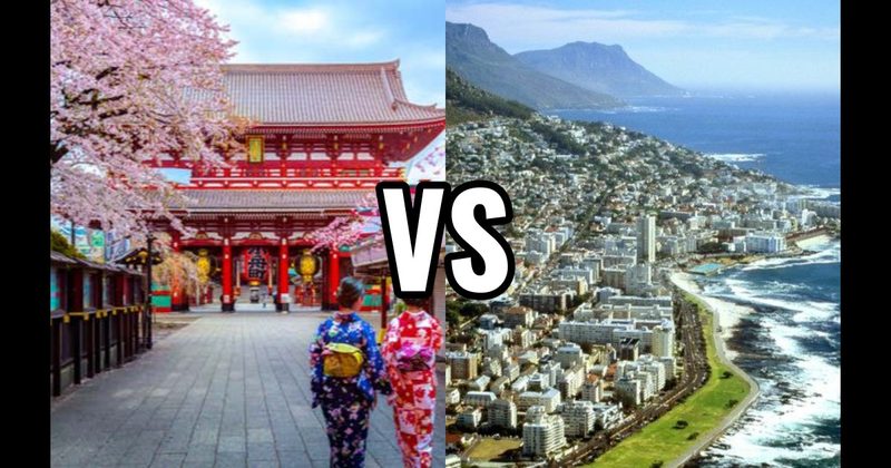 Cape Town, South Africa vs. Tokyo, Japan