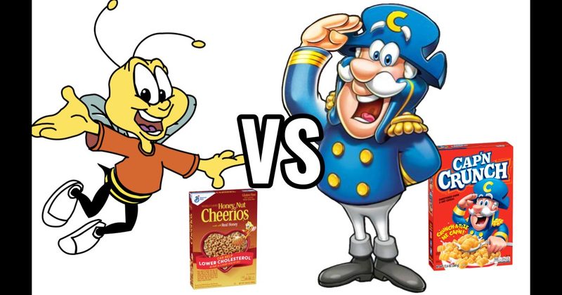 Cap'n Crunch Mascot vs. Honey Nut Cheerios Bee
