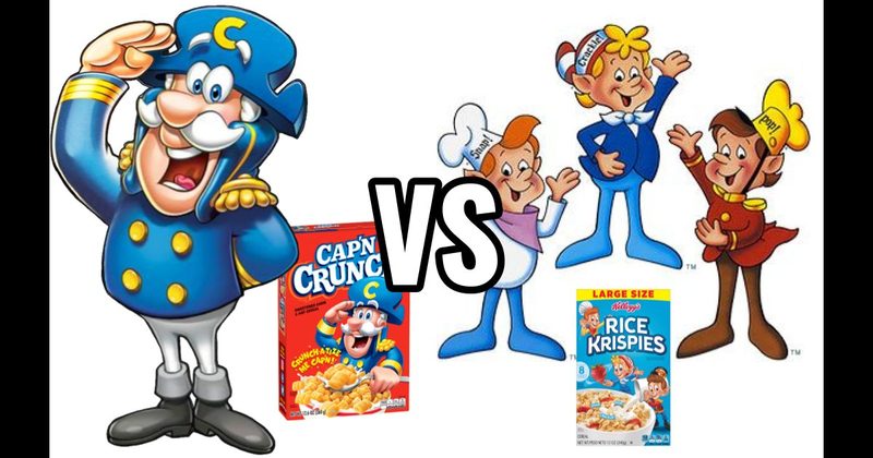 Cap'n Crunch Mascot vs. Snap, Crackle, and Pop