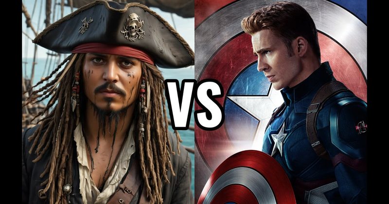 Captain America (Steve Rogers) vs. Captain Jack Sparrow
