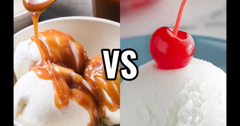 Caramel Sauce vs. Maraschino Cherries