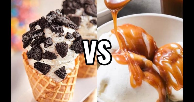 Caramel Sauce vs. Oreo Crumbles