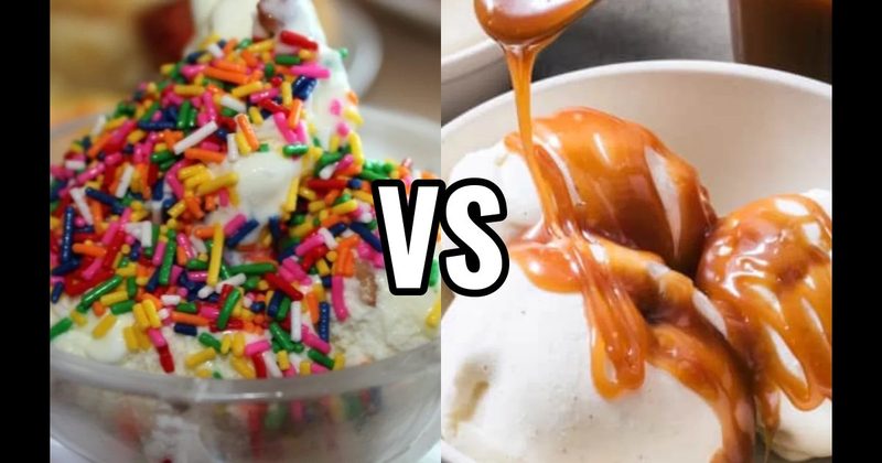 Caramel Sauce vs. Sprinkles
