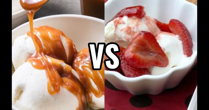 Caramel Sauce vs. Strawberries