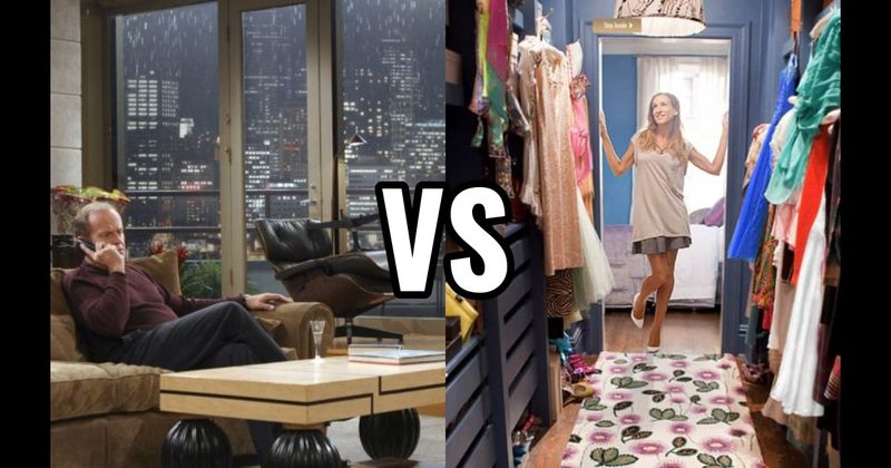 Carrie Bradshaw’s Apartment (Sex and the City) vs. Frasier’s Apartment (Frasier)