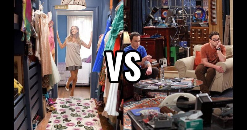 Carrie Bradshaw’s Apartment (Sex and the City) vs. Leonard & Sheldon’s Apartment (Big Bang Theory)