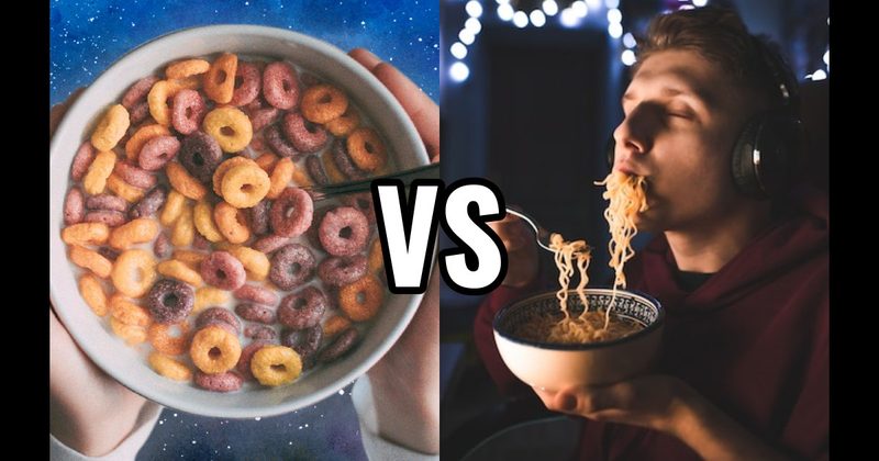 Cereal vs. Instant Ramen