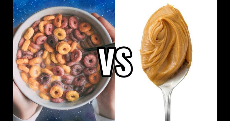 Cereal vs. Peanut Butter Spoonful