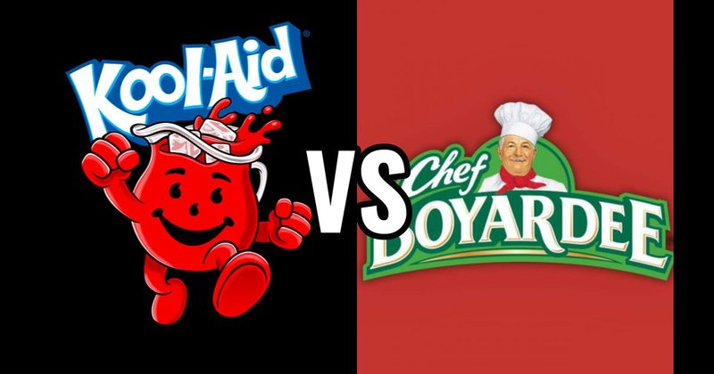 Chef Boyardee vs. Kool-Aid Man