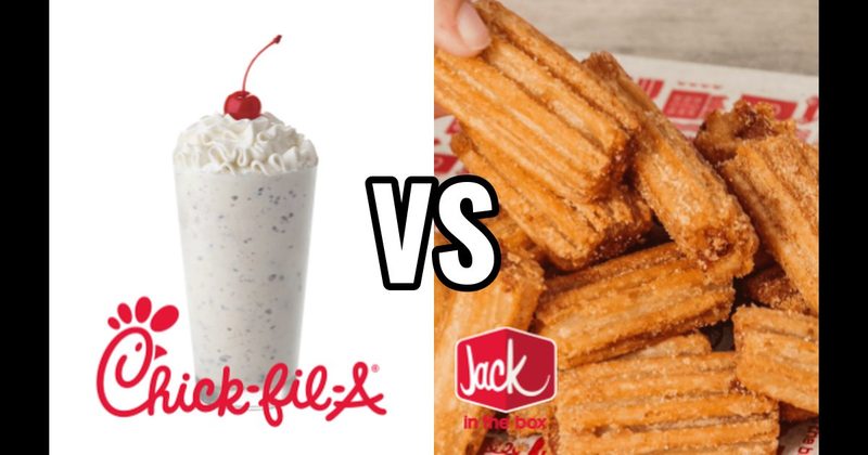 Chick-fil-A Cookies & Cream Milkshake vs. Jack in the Box Mini Churros