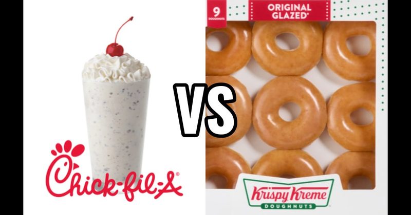 Chick-fil-A Cookies & Cream Milkshake vs. Krispy Kreme Original Glazed