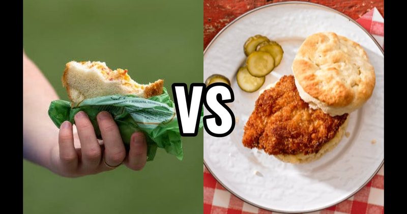 Chicken Biscuit vs. Pimento Cheese Sandwich