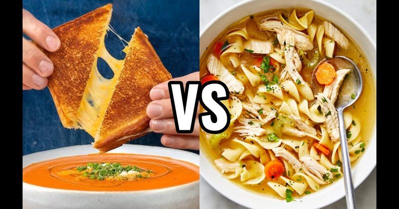 Chicken Noodle vs. Grilled Cheese & Tomato Soup