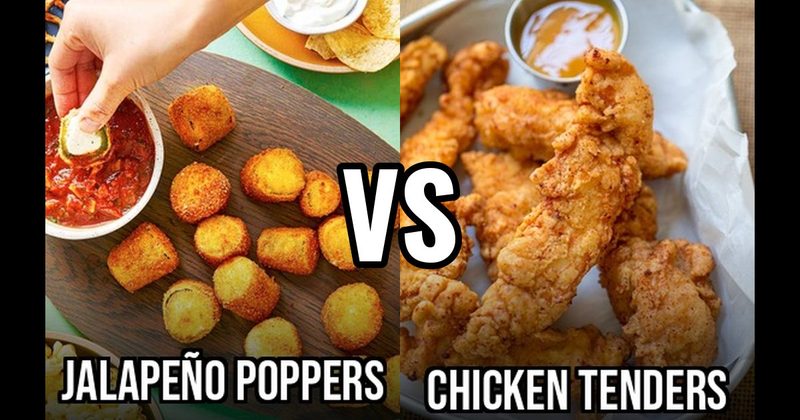Chicken Tenders vs. Jalapeño Poppers