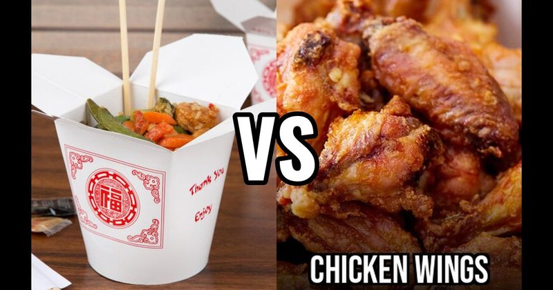 Chicken Wings vs. Chinese Food