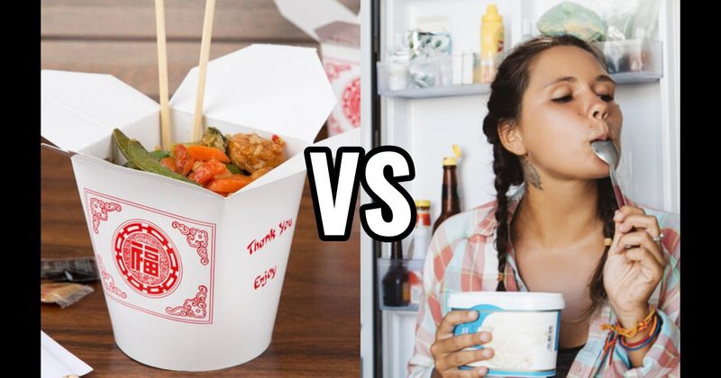 Chinese Food vs. Ice Cream (the pint)