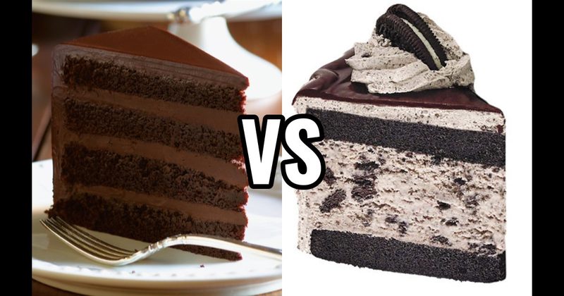 Chocolate Cake vs. Cookies & Cream Cake