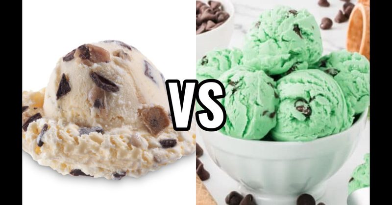 Chocolate Chip Cookie Dough Ice Cream vs. Mint Chocolate Chip Ice Cream
