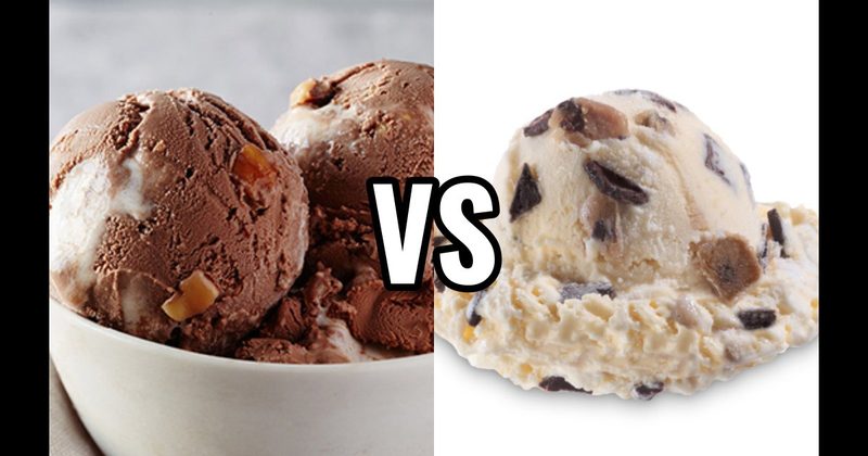 Chocolate Chip Cookie Dough Ice Cream vs. Rocky Road Ice Cream