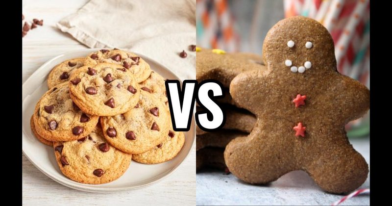 Chocolate Chip Cookie vs. Gingerbread Cookie