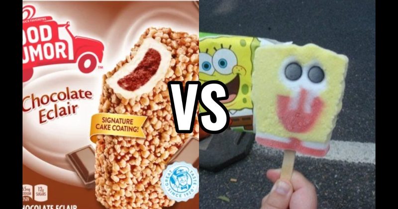 Chocolate Eclair Bar vs. SpongeBob Popsicle