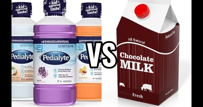 Chocolate Milk vs. Pedialyte