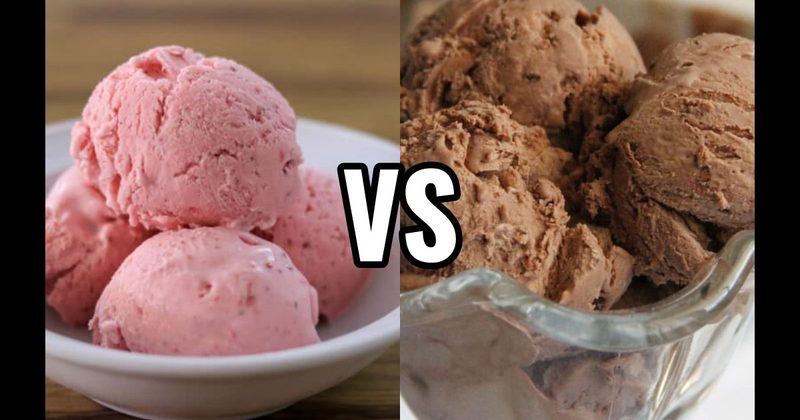 Chocolate Ice Cream vs. Strawberry Ice Cream