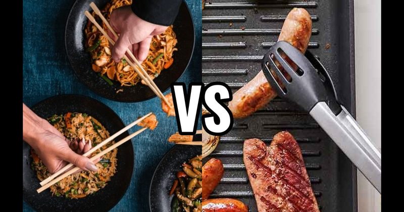Chopsticks vs. Tongs