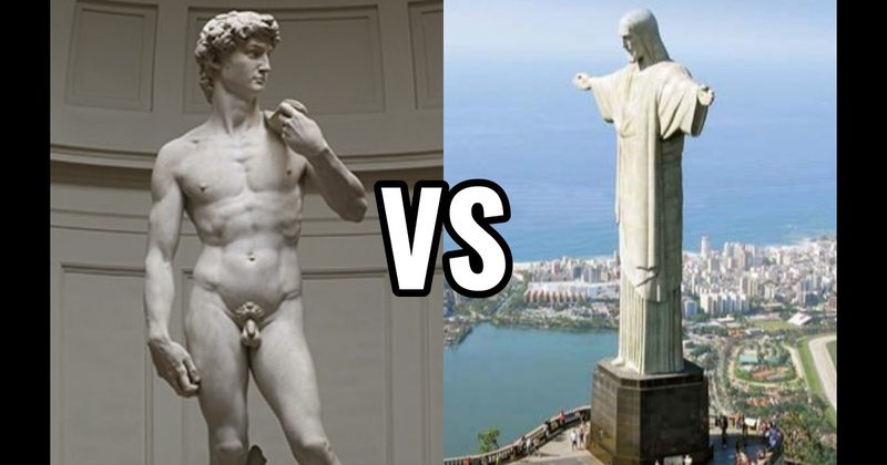 Christ the Redeemer vs. David by Michelangelo