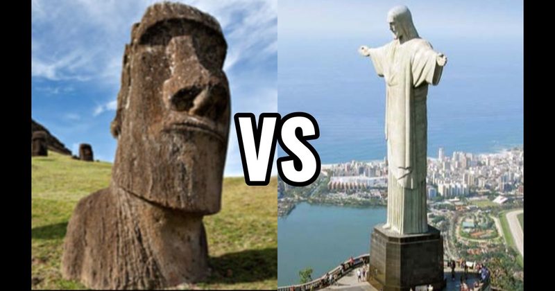 Christ the Redeemer vs. Moai of Easter Island