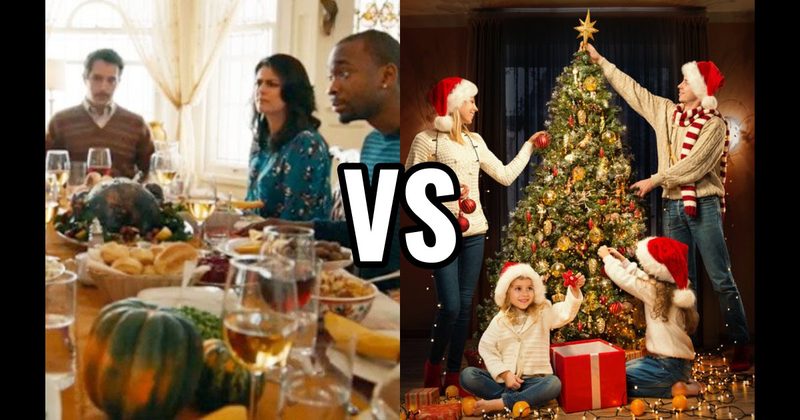 Christmas Tree Decorating vs. Thanksgiving Dinner