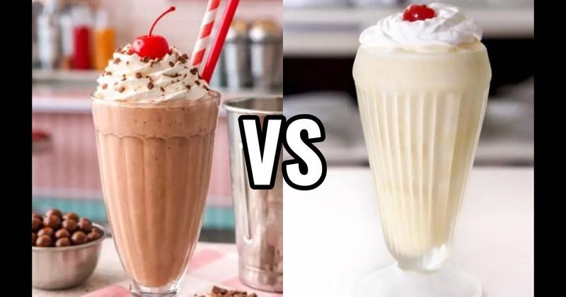 Classic Chocolate Milkshake vs. Malted Vanilla Milkshake