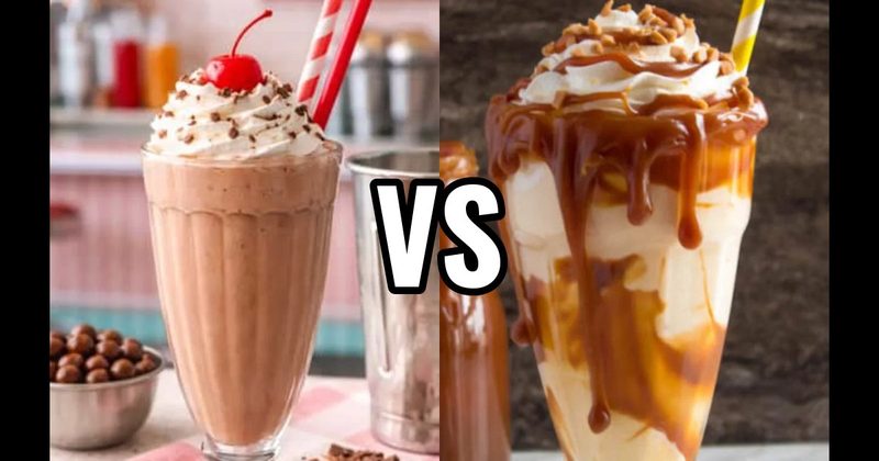 Classic Chocolate Milkshake vs. Salted Caramel Milkshake