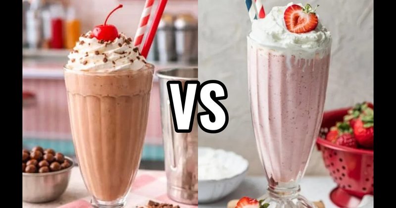 Classic Chocolate Milkshake vs. Strawberry Milkshake